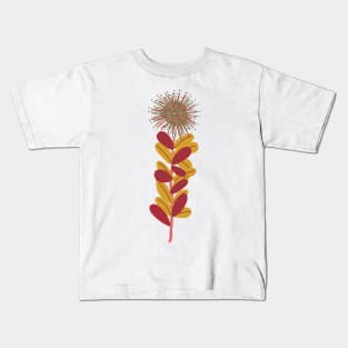 Bold modernistic spikey floral Kids T-Shirt